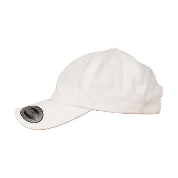 Peached Cotton Twill Dad Cap - White - One Size