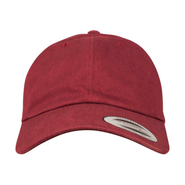 Peached Cotton Twill Dad Cap - Maroon - One Size